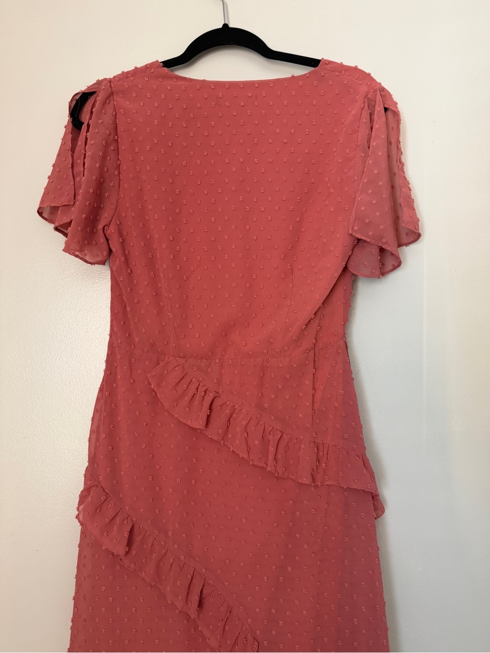 Lulus Pink Assymetrical Midi Dress Size S - Picture 7 of 7